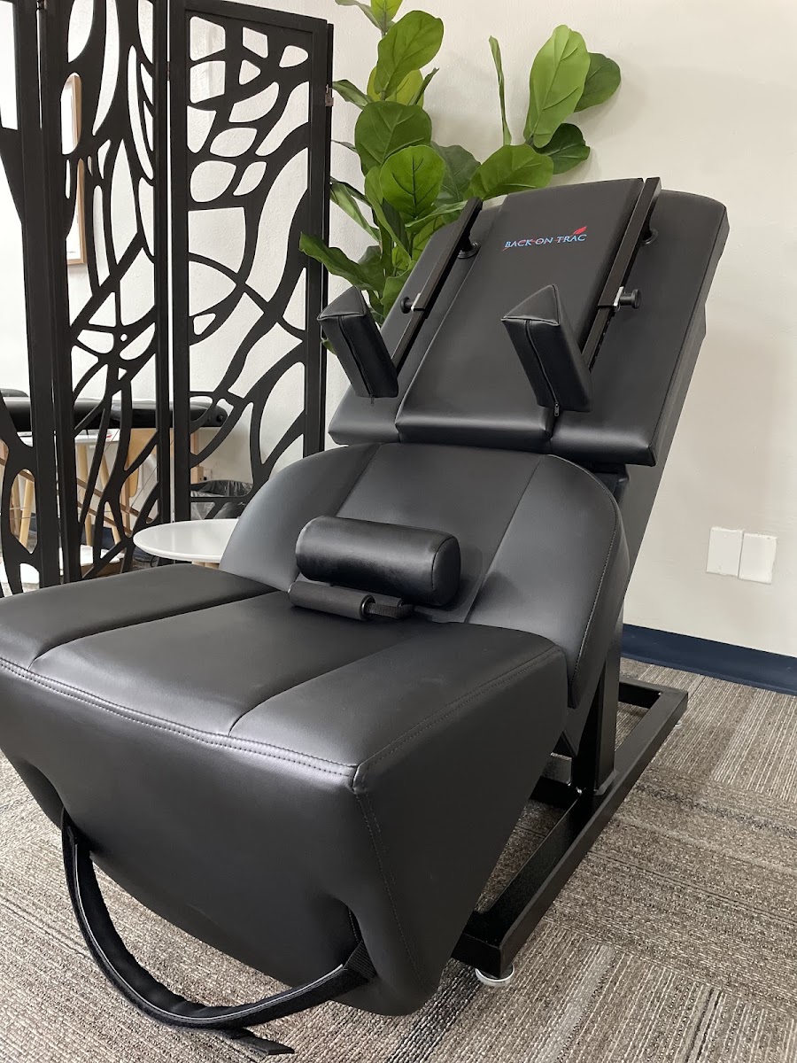 Spinal decompression equipment in treatment room