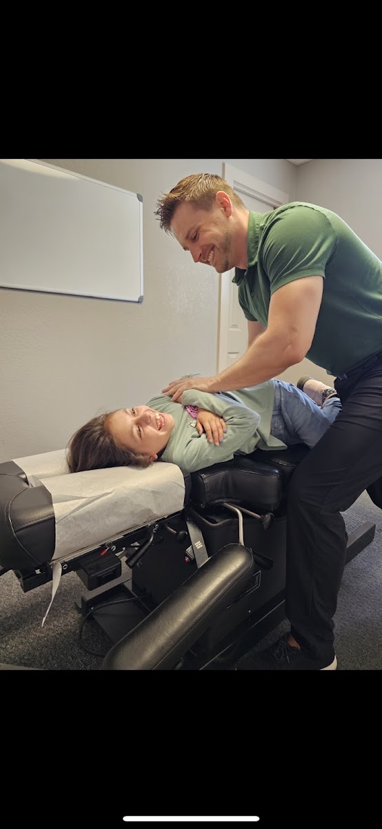 Treatment table used for chiropractic therapy